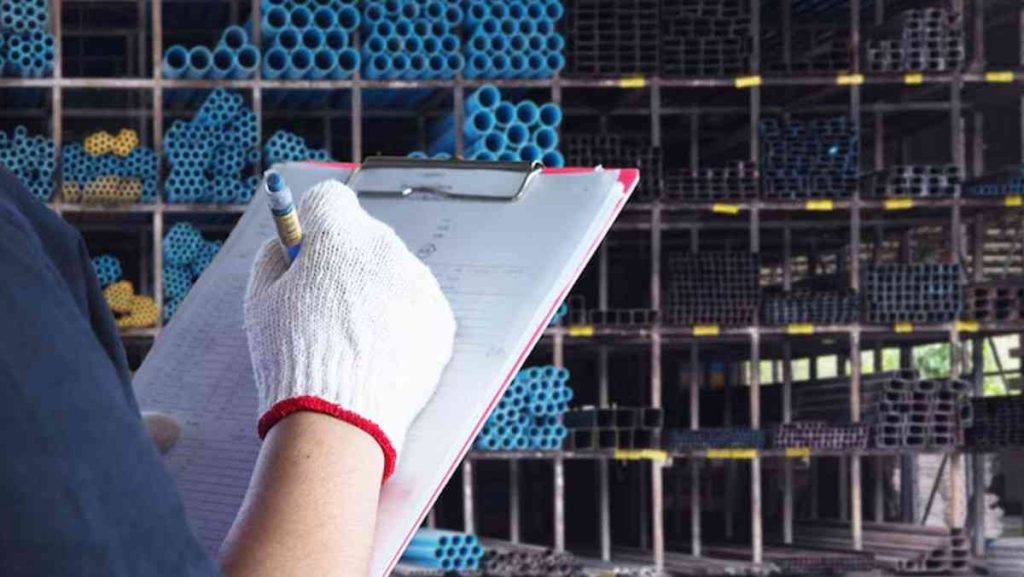 Inspection of stored metal 