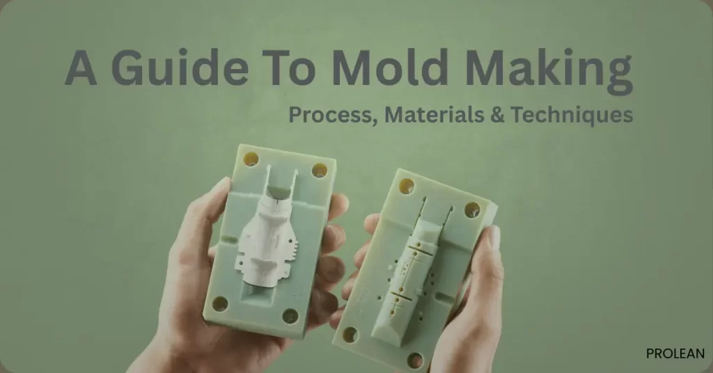 Guide to mold making – hands holding silicone molds with casted parts, explaining mold making process, materials, and techniques