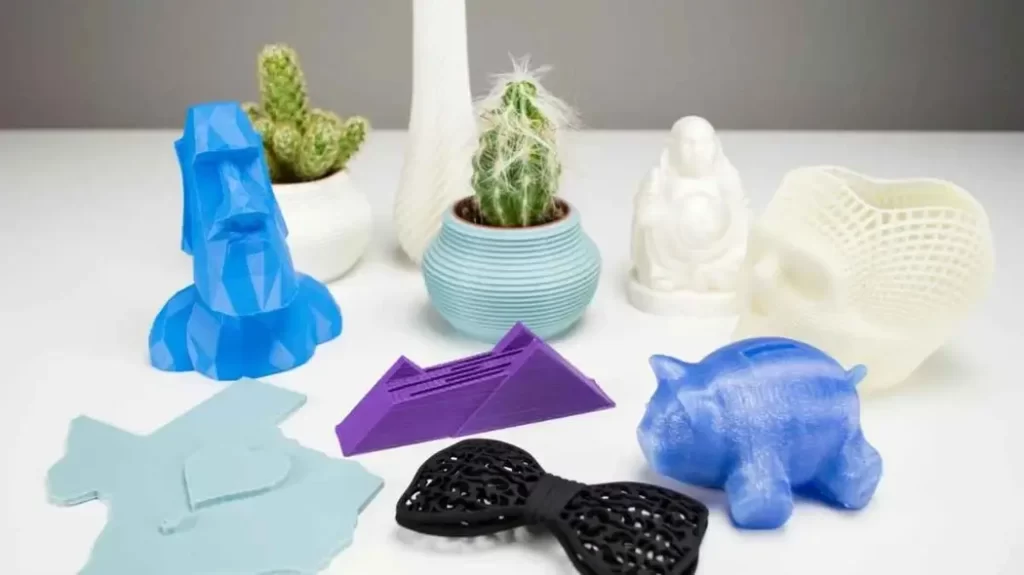 Custom ABS products in various colors and designs, are displayed