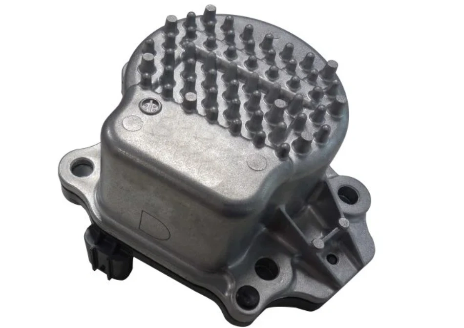 Automotive electric water pump control module with multiple connector pins and aluminum housing