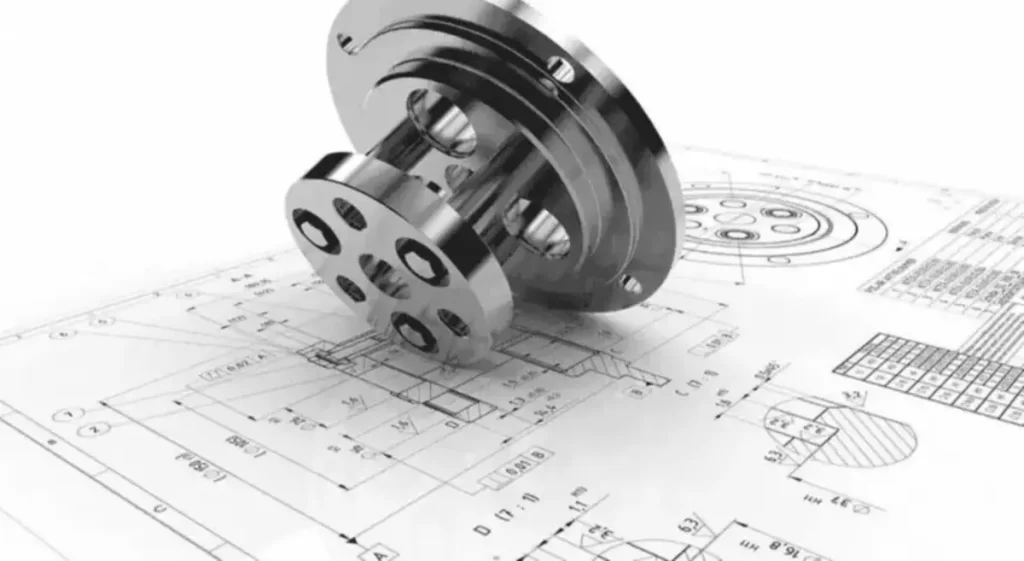 A CNC machined part showing intricate features and the role of GD&T.