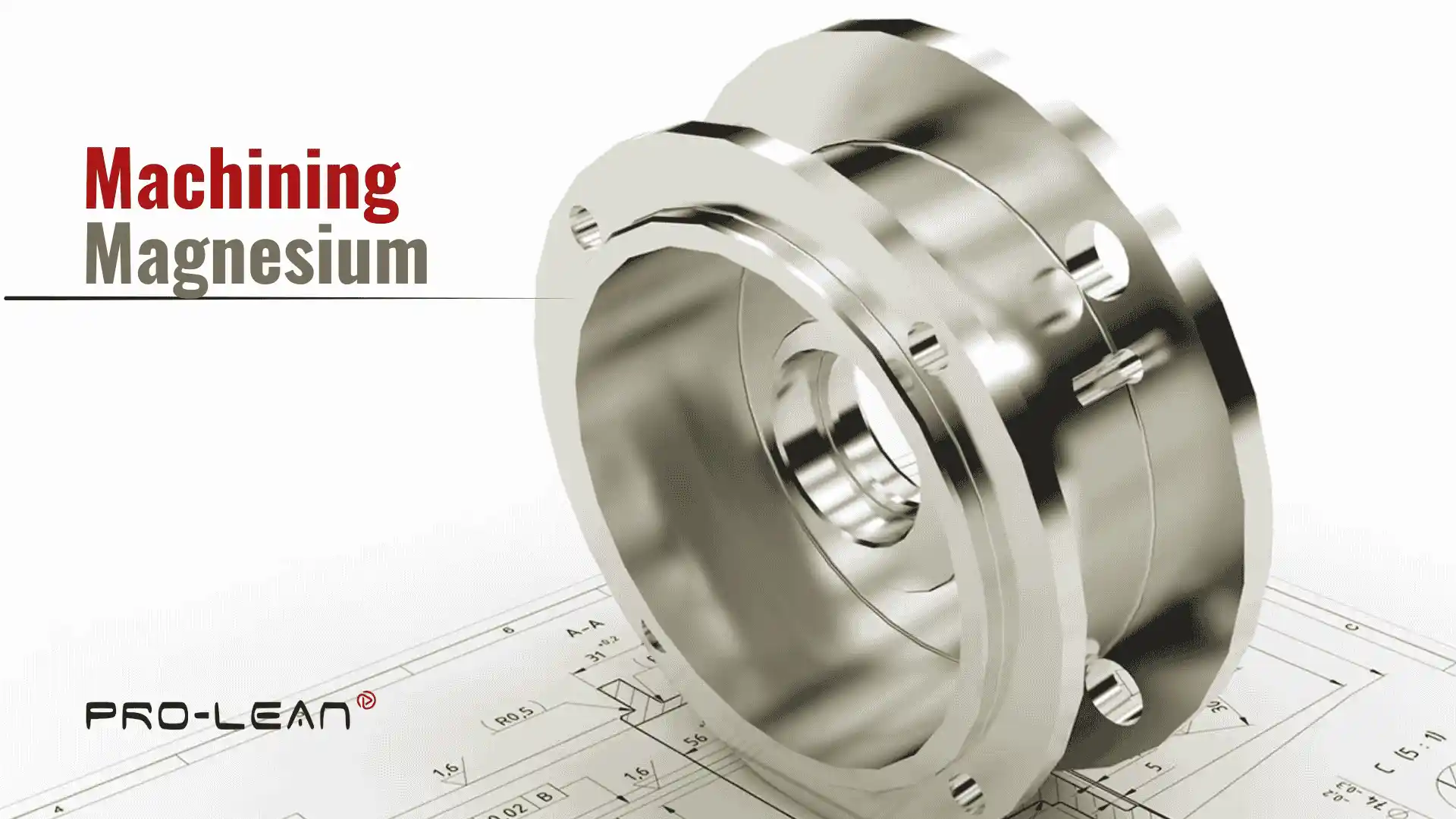 Precision Milled Magnesium part is displayed on a technical drawing.