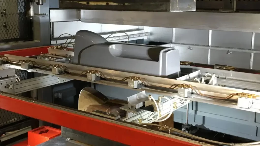 Large industrial machinery with various metal components